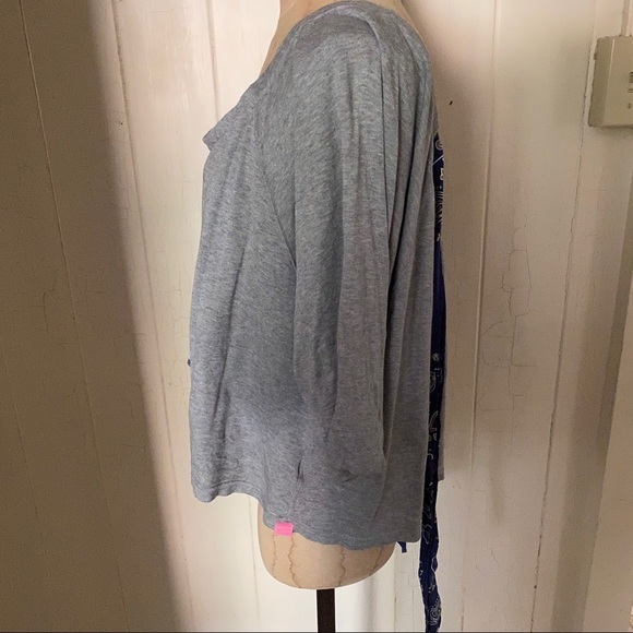 MASTERMIND JAPAN sz 0 S Off Shoulder Gray Top Tee - Picture 2 of 10